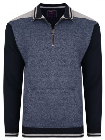 Kam Jeans 7032 Casual Sweater Navy - Tröjor & hoodies - Stora hoodies & tröjor - 2XL-14XL