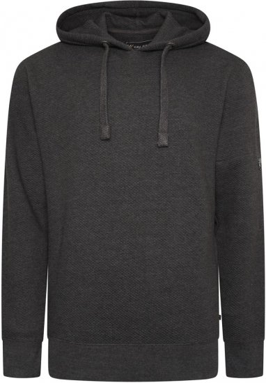 Kam Jeans 7067 Textured Over Head Hoody Charcoal - Tröjor & hoodies - Stora hoodies & tröjor - 2XL-14XL