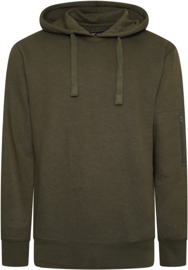 Kam Jeans 7067 Textured Over Head Hoody KHAKI - Tröjor & hoodies - Stora hoodies & tröjor - 2XL-14XL