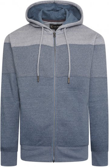 Kam Jeans 7071 Marl Stripe Hoody Denim - Tröjor & hoodies - Stora hoodies & tröjor - 2XL-14XL