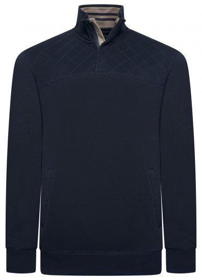 Kam Jeans 7092 Sweatshirt med halv dragkedja Mörkblå - Tröjor & hoodies - Stora hoodies & tröjor - 2XL-14XL