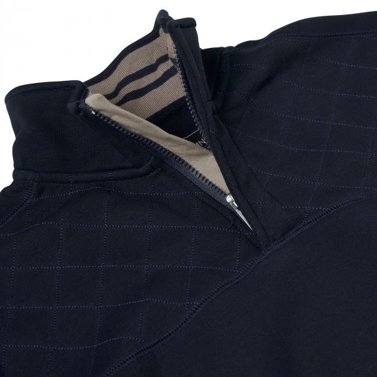 Kam Jeans 7092 Sweatshirt med halv dragkedja Mörkblå - Tröjor & hoodies - Stora hoodies & tröjor - 2XL-14XL