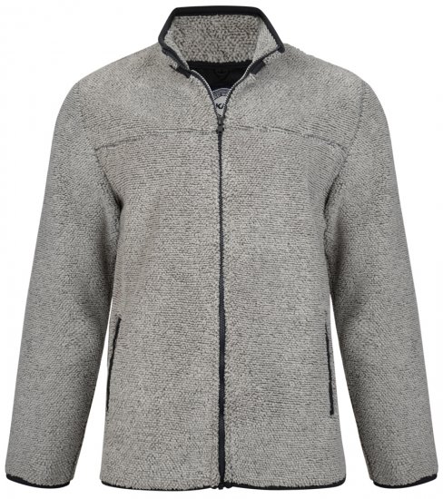 Kam Jeans 713 Fleece Jacket Charcoal - Tröjor & Hoodies - Stora hoodies - 2XL-8XL