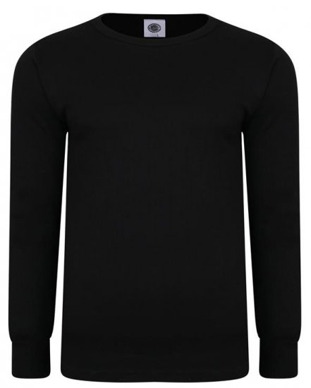 Kam Jeans 832 LS Thermal T-Shirt Black - Underkläder & badkläder - Stora underkläder för män