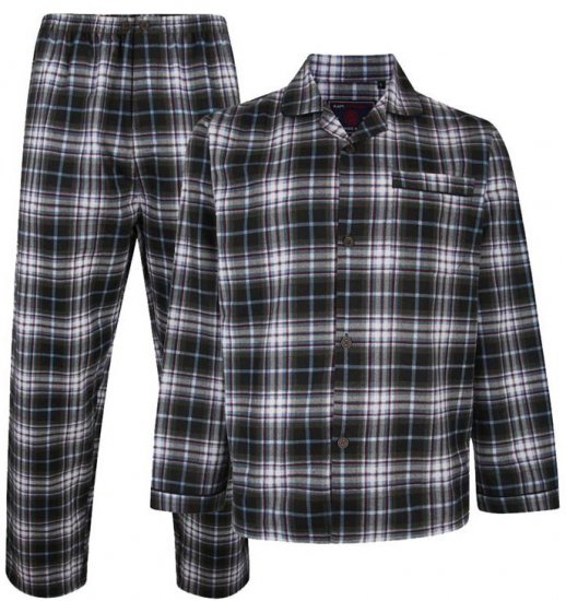 Kam Jeans 880 Flannel Pyjama Set - Underkläder & Badkläder - Stora underkläder - 2XL-8XL