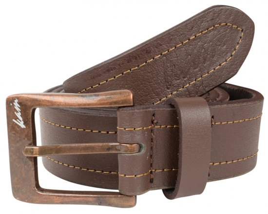 Kam Jeans 920 Leather Belt Brown, 4cm - Bälten - Långa bälten - W40-W70/2XL-8XL