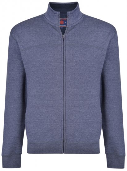 Kam Jeans 7018 Full zip Sweatshirt Insignia Blue - Tröjor & Hoodies - Stora hoodies - 2XL-8XL