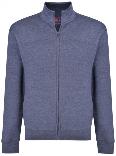 Kam Jeans 7018 Full zip Sweatshirt Insignia Blue - Tröjor & hoodies - Stora hoodies & tröjor - 2XL-14XL