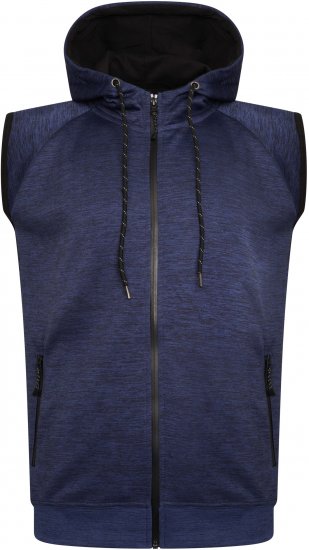 Kam Jeans AP007 Active Performance Sleeveless Hoodie Indigo - Tröjor & hoodies - Stora hoodies & tröjor - 2XL-14XL