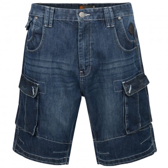 Kam Jeans Francis Dark Used - Shorts - Stora shorts W40-W60