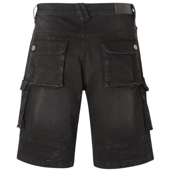 Kam Jeans Ivan Cargo Shorts Black - Shorts - Stora shorts W40-W60