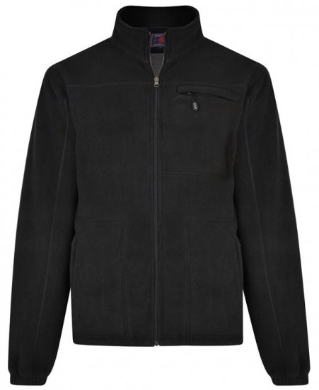 Kam Jeans KV100 Bonded Fleece Jacket Black - Alla kläder - Kläder stora storlekar herr