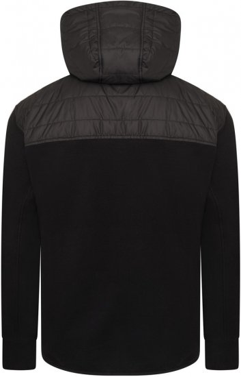 Kam Jeans KV136 Padded Body And Jersey Sleeves Hybrid Zip Thru Quilted Hoody Black TALL SIZES - HERRKLÄDER MT-6XLT - Kläder för långa män