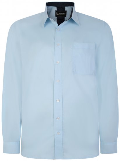Kam Jeans P684 Premium Stretch Shirt Blue - Skjortor - Stora skjortor - 2XL-8XL
