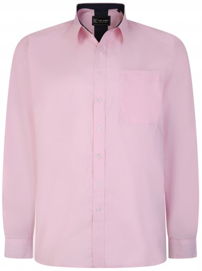 Kam Jeans P684 Premium Stretch Shirt Pink - Skjortor - Stora skjortor - 2XL-8XL