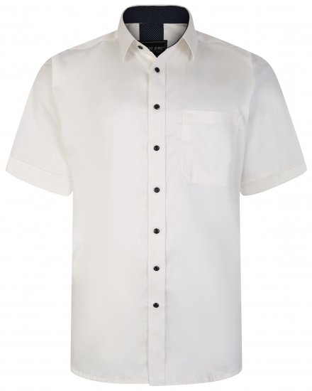 Kam Jeans P685 S/S Stretch Premium Shirt White - Skjortor - Stora skjortor - 2XL-8XL
