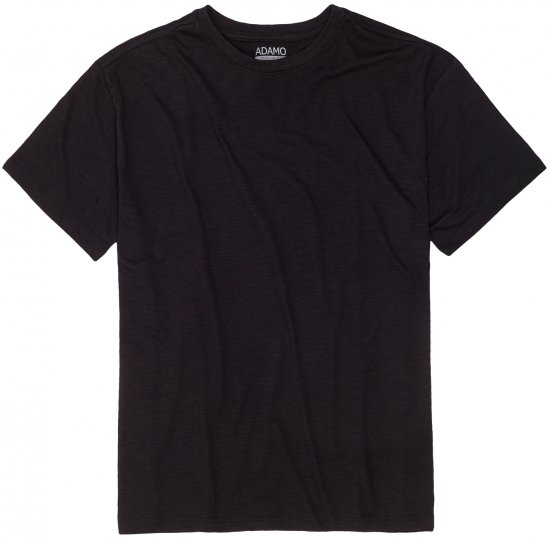 Adamo Kevin Regular fit T-shirt Slub Black - T-shirts - Stora T-shirts - 2XL-14XL