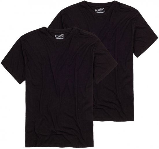 Adamo Kilian Regular fit 2-pack T-shirt Black - T-shirts - Stora T-shirts - 2XL-14XL