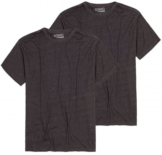 Adamo Kilian Regular fit 2-pack T-shirt Charcoal - T-shirts - Stora T-shirts - 2XL-14XL