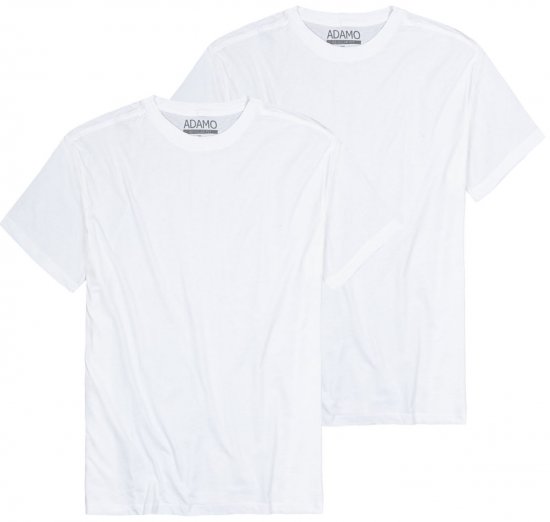 Adamo Kilian Regular fit 2-pack T-shirt White - T-shirts - Stora T-shirts - 2XL-14XL