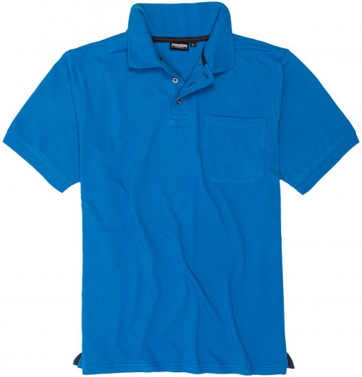 Adamo Klaas Regular fit Polo Shirt with Pocket Azur Blue - Pikétröjor - Stora pikétröjor - 2XL-8XL
