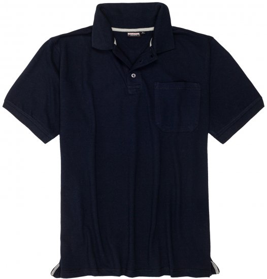 Adamo Klaas Regular fit Polo Shirt with Pocket Navy - Pikétröjor - Stora pikétröjor - 2XL-8XL