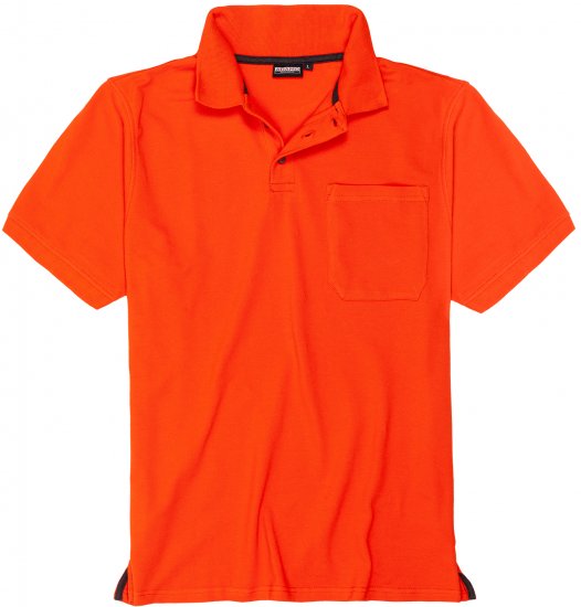 Adamo Klaas Regular fit Polo Shirt with Pocket Orange - Pikétröjor - Stora pikétröjor - 2XL-8XL
