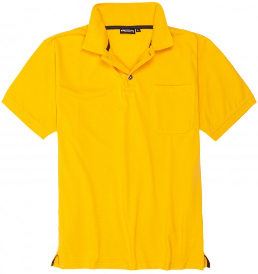 Adamo Klaas Regular fit Polo Shirt with Pocket Yellow - Pikétröjor - Stora pikétröjor - 2XL-8XL