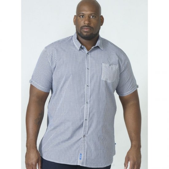 D555 Hank Gingham Short Sleeve Shirt - Skjortor - Stora skjortor - 2XL-8XL