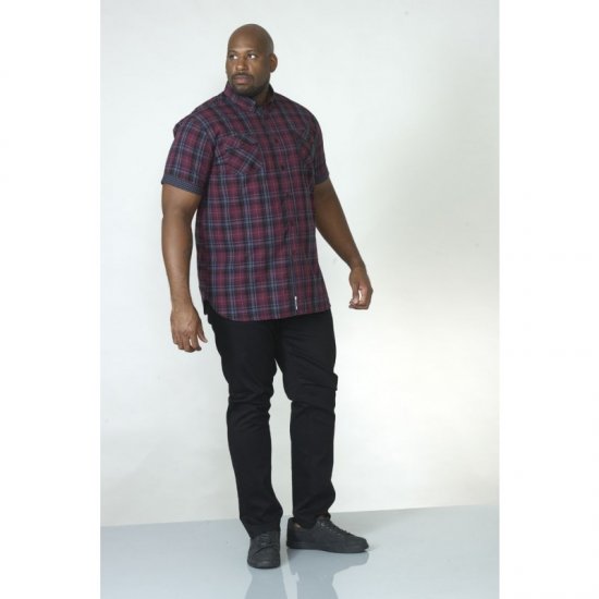 D555 Herbie Short Sleeve Shirt - Skjortor - Stora skjortor - 2XL-8XL