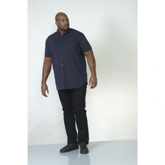 D555 Beaver Couture Jersey Shirt Navy - Skjortor - Stora skjortor - 2XL-8XL