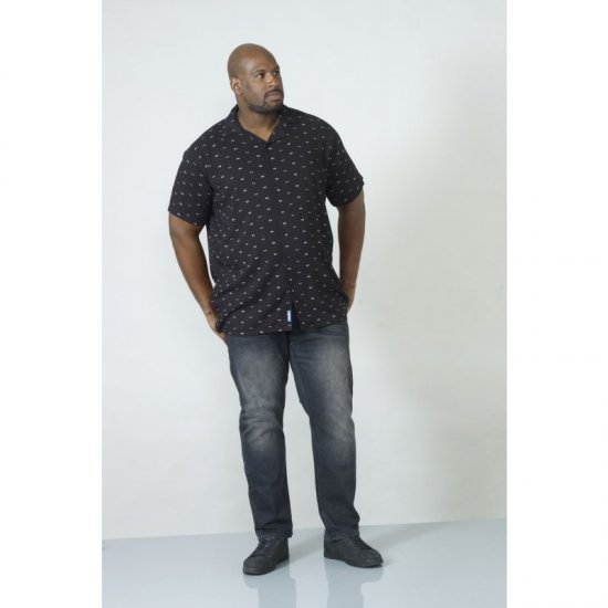 D555 Luciano Bowling Shirt Black - Skjortor - Stora skjortor - 2XL-8XL
