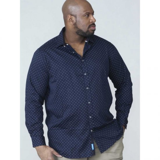 D555 Rashard Long Sleeve Printed Shirt - Skjortor - Stora skjortor - 2XL-8XL