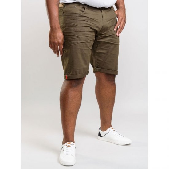 D555 Gilbert Stretch Shorts Khaki - Shorts - Stora shorts W40-W60