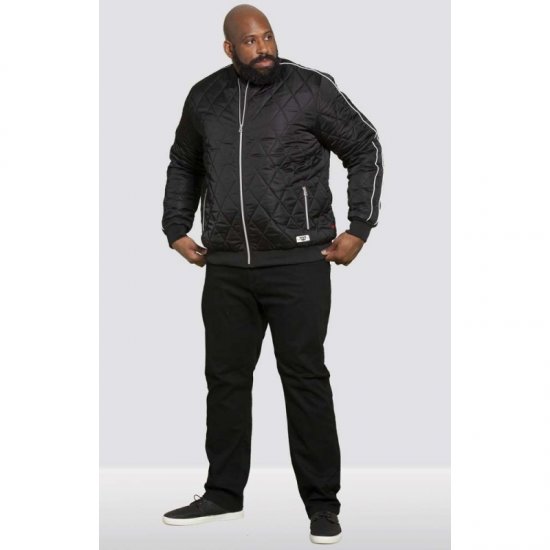 D555 Skipton Quilted Bomber Jacket Black - Jackor - Stora jackor - 2XL-12XL
