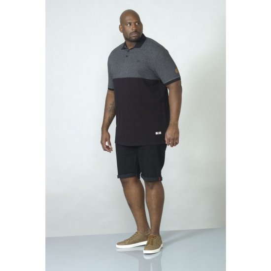 D555 Stefhen Polo Black - Pikétröjor - Stora pikétröjor - 2XL-8XL