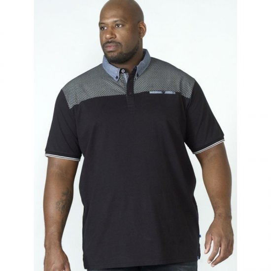 D555 Brent Polo Black - Pikétröjor - Stora pikétröjor - 2XL-8XL