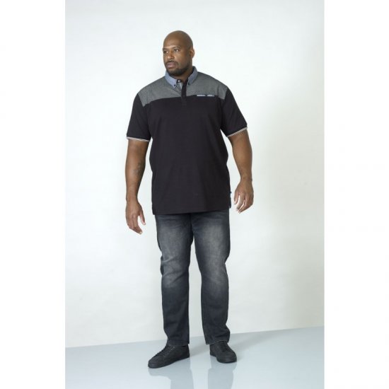 D555 Brent Polo Black - Pikétröjor - Stora pikétröjor - 2XL-8XL