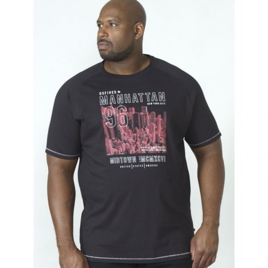 D555 Perry T-shirt Black - T-shirts - Stora T-shirts - 2XL-14XL