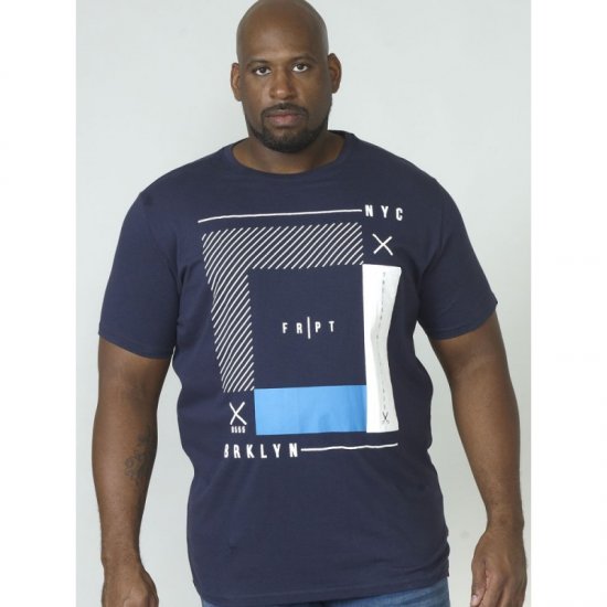 D555 Kenton T-shirt Navy - T-shirts - Stora T-shirts - 2XL-14XL