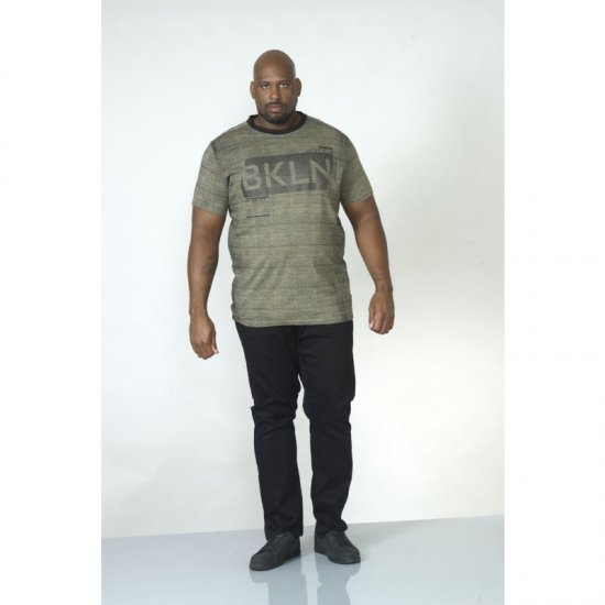 D555 NewYork Brooklyn T-shirt Khaki - T-shirts - Stora T-shirts - 2XL-14XL