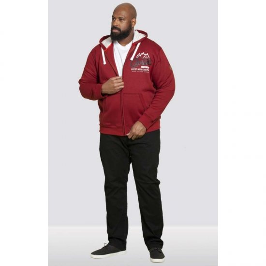 D555 Durham Hoodie Red - Tröjor & hoodies - Stora hoodies & tröjor - 2XL-14XL