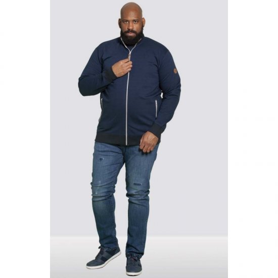 D555 Buxton Full Zip Sweatshirt Navy - Tröjor & hoodies - Stora hoodies & tröjor - 2XL-14XL