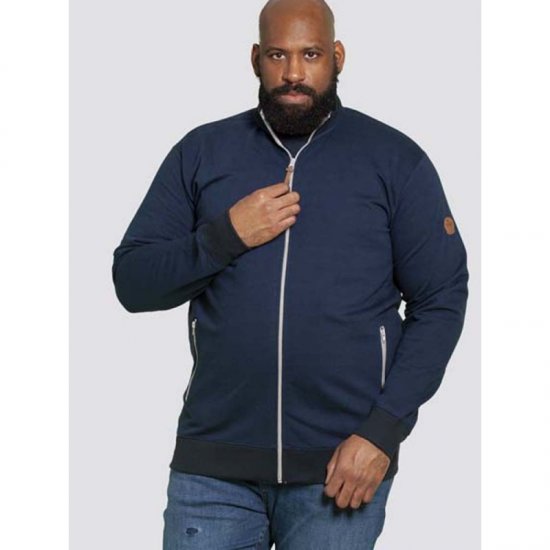 D555 Buxton Full Zip Sweatshirt Navy - Tröjor & hoodies - Stora hoodies & tröjor - 2XL-14XL