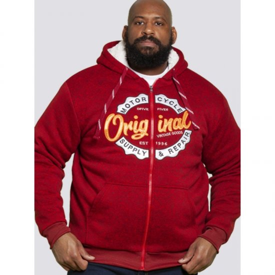 D555 Rylan Hoodie Red - Tröjor & hoodies - Stora hoodies & tröjor - 2XL-14XL