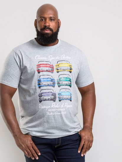 D555 Jenson T-shirt Grey - T-shirts - Stora T-shirts - 2XL-14XL