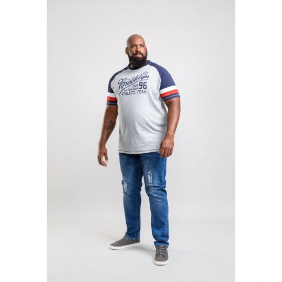 D555 Jones T-shirt Grey - T-shirts - Stora T-shirts - 2XL-14XL