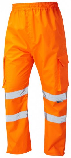 Leo Appledore Cargo Rain pants Hi-Vis Orange - Arbetskläder - Arbetskläder i stora storlekar
