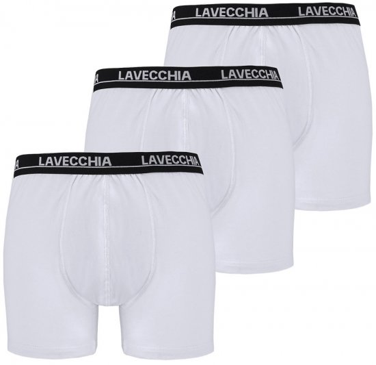 Lavecchia 1020 Boxershorts 3-pack White - Underkläder & Badkläder - Stora underkläder för män