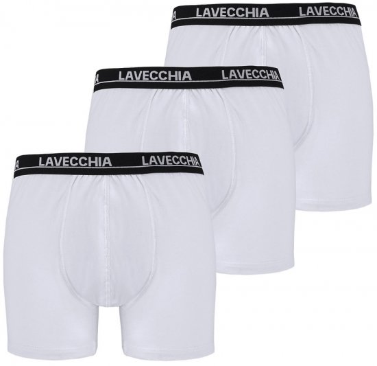 Lavecchia 1020 Boxershorts 3-pack White - Underkläder & badkläder - Stora underkläder för män